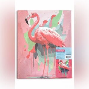 Flamingo Paint by Number Kit Canvas 16x20 The Spring Shop Hobby Lobby NEW Decor